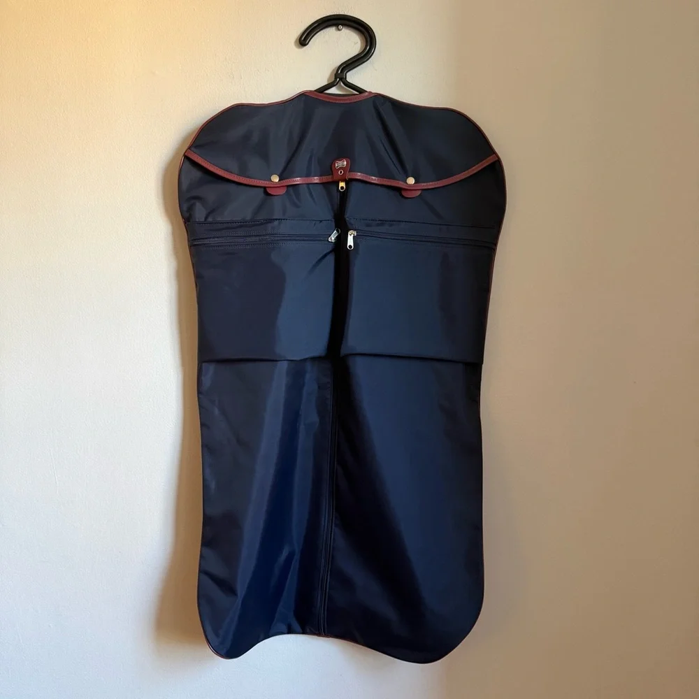 American Tourister Garment Bag Hanging Travel Suit Dress Cover Navy Blue